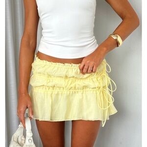 Yellow Ruffle Skirt